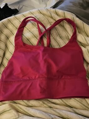 lululemon athletica Strappy Back Sports Bra - Berry